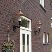 K.S. Verlichting Hoorn vägglampa för utomhusbruk, toppkontakt, svart