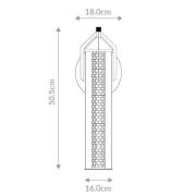 Quintiesse LED-vägglampa ESPADA, polerad krom, Ø 16 cm, metall IP44