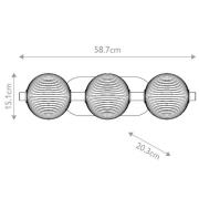 Quintiesse LED-vägglampa PALMAS guld/rökgrå Bredd 59 cm 3 lampor. IP44