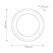 Quintiesse LED-vägglampa ALONSO, brons, Ø 22 cm, metall/glas/alabaster