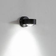 Lindby vägglampa Jyla, svart, uttag nedtill