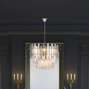 Eko-Light Hänglampa Aspen metall kromfärgad glaskristaller höjd 30 cm