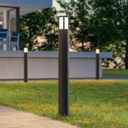 Deko-Light Facado II väglampa, höjd 100 cm, rund, mörkgrå/opal