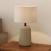 EGLO Bordslampa Capalbio, fot sand/skärm vit