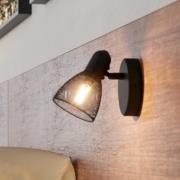 EGLO Carovigno spotlight till vägg, höjd 10,5 cm, svart, stål