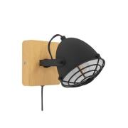EGLO Takspotlight Gatebeck, trä/svart, trä
