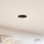 PRIOS takinbyggnadslampa Fibur, svart, zink, Ø 8,2 cm, 3-pack