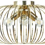 Domiluce Taklampa Globe, guldfärgad, Ø 51 cm, 3 lampor, E27