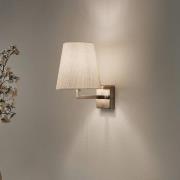 Opviq Vägglampa Profil, guld/kräm, metall/tyg, höjd 30 cm