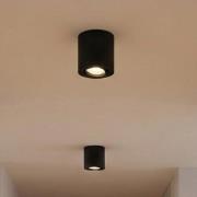 OSRAM takspotlight ROUND, svart, Ø 8 cm, metall, GU10