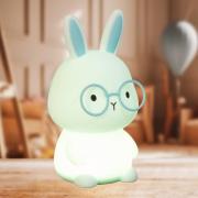 FH Lighting LED-batterilampa Felix, blå, höjd 13 cm, silikon