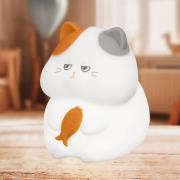 FH Lighting LED-batteridriven bordslampa Gerd, vit, höjd 12 cm, siliko...