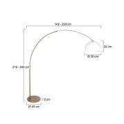 Steinhauer Bågformad golvlampa Sparkled Light brons/vit 240 cm plast