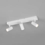 Reality Leuchten Spotlampa Taryn, matt vit, längd 45 cm, 3 lampor, GU1...