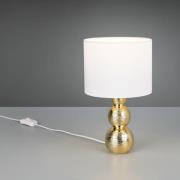 Reality Leuchten Bordslampa Lova, vit/guld, höjd 29 cm, glas/keramik, ...
