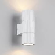 Trio Lighting Utomhusvägglampa Parana, matt vit, höjd 16 cm, metall, 2...