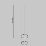 Maytoni LED-vägglampa Light stick, mässing, höjd 60 cm