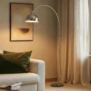 Lindby golvlampa Tonka, krom, metall/marmor, 185 cm, E27