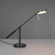 Trio Lighting LED-bordslampa Monza, matt svart, höjd 52 cm, metall