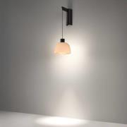 Bover LED-vägglampa Drep A/01, opal-nude, glas, 2 700 K