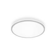 Briloner LED-taklampa Pulap A, matt krom, Ø 33 cm, plast