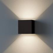 EGLO LED-utomhusvägglampa Calpino 3, svart, bredd 10 cm, 2 lampor.