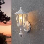 EGLO Utomhusvägglampa Laterna 5, vit, höjd 36 cm, metall, sensor