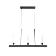 Markslöjd LED-hänglampa Dining, svart, längd 82 cm, järn, dimbar.