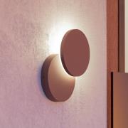 EGLO LED-utomhusvägglampa Pedersano, rostfärgad, Ø 14 cm metall