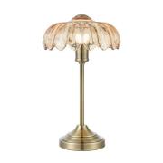 Markslöjd Bordslampa Kurage, antikmässing/bärnsten, glas, höjd 43 cm, ...