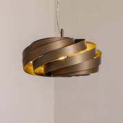 Euluna Vento hänglampa, kaffebrun, Ø 50 cm