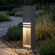 Lucande LED-väglampa Oxido, antracit, höjd 50 cm, IP44