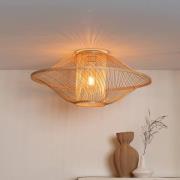GOOD & MOJO Taklampa Maui, natur, Ø 70 cm, bambu, E27
