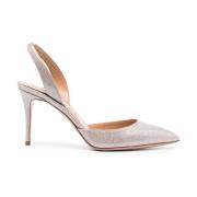 Aquazzura Pumps med glitter och 90 mm klack Beige, Dam