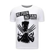 Local Fanatic T-Shirt Wolverine X Man med Tryck White, Herr