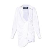 Jacquemus Asymmetrisk klänning White, Dam