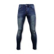 True Rise Klassiska Basic Jeans Herrar - D-3021 Blue, Herr
