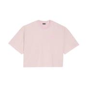Jacquemus Kortärmad Rosa Bomull T-Shirt Pink, Herr