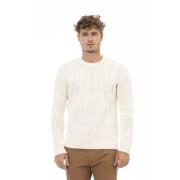 Alpha Studio Beige Ull Crewneck Sweater Beige, Herr