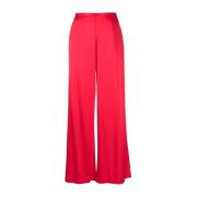 Forte Forte Wide Trousers Red, Dam