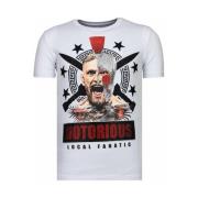 Local Fanatic Conor Notorious Warrior - Rhinestone T-shirt White, Herr