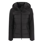 Woolrich Quiltade huva rockar i svart Black, Dam