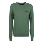 A.p.c. Round-neck Knitwear Green, Herr