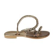 Emanuela Caruso Flip Flops Sliders Beige, Dam