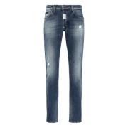 Philipp Plein Super Straight Denim Jeans Blue, Herr