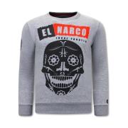 Local Fanatic El Narco Sweatshirt Herr Gray, Herr