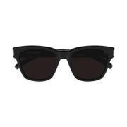 Saint Laurent Fyrkantiga solglasögon med lasergraverad logotyp Black, ...