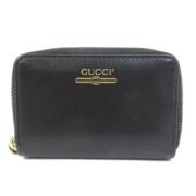 Gucci Vintage Svart läder Gucci plånbok Black, Dam