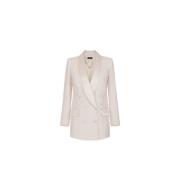 Elisabetta Franchi Elegant Jacka White, Dam