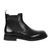 Santoni Svarta Chelsea Boots med Ankelhöjd Black, Herr